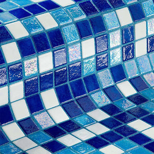 Iris Oasis Glass Mosaic Pool Tile - Stone and Tile Projects 