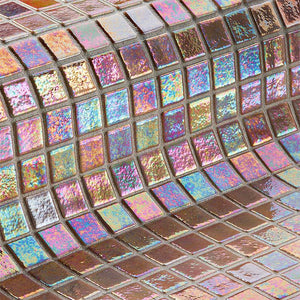 Iris Nacar Glass Mosaic Pool Tile - Stone and Tile Projects 