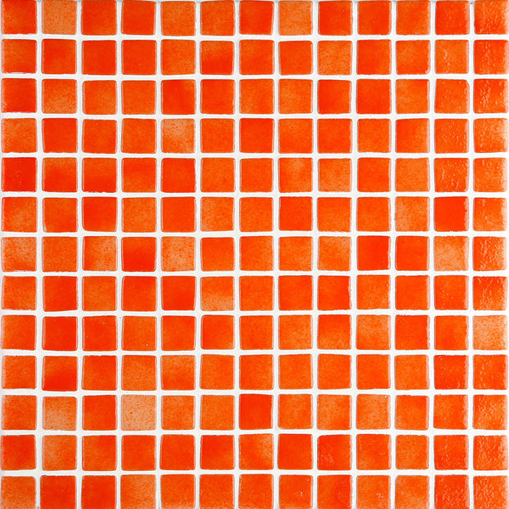 Niebla 2509-C Orange Glass Mosaic Pool Tile