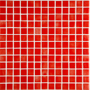 Niebla 2506-C Red Glass Mosaic Pool Tile