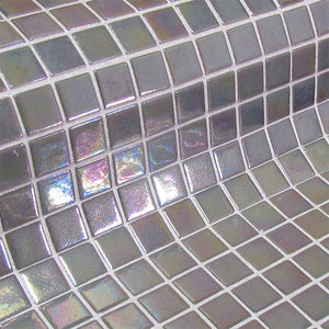 Fosfo Grey Iris Glass Mosaic Pool Tile - Stone and Tile Projects 