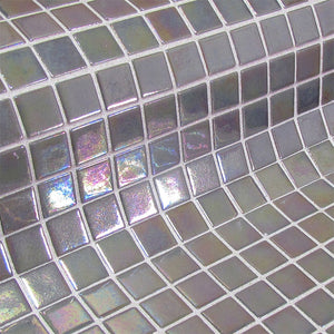 Fosfo Grey Iris Glass Mosaic Pool Tile