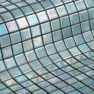 Iris Cuarzo Glass Mosaic Pool Tile - Stone and Tile Projects 