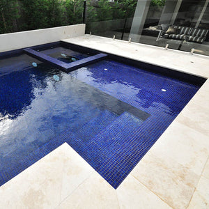 Niebla 2503-D Royal Blue Glass Mosaic Pool Tile