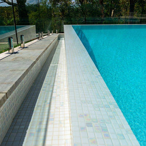 Iris Diamond Glass Mosaic Pool Tile - Stone and Tile Projects 
