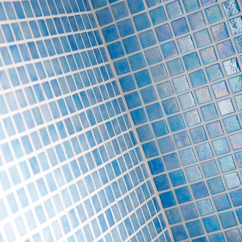 Iris Azur Glass Mosaic Pool Tile