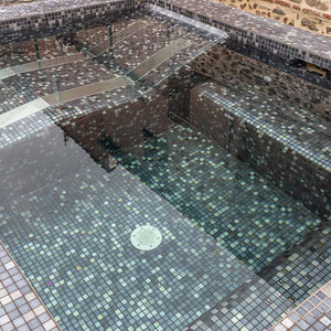 Cocktail Gin Fizz Glass Mosaic Pool Tile - Stone and Tile Projects 