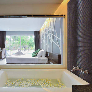 Iris Cobre Glass Mosaic Pool Tile - Stone and Tile Projects 