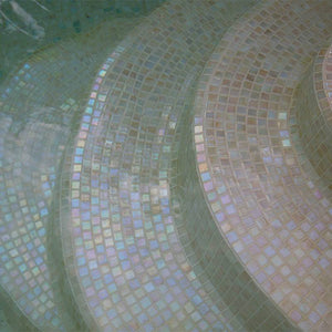 Iris Arena Glass Mosaic Pool Tile - Stone and Tile Projects 