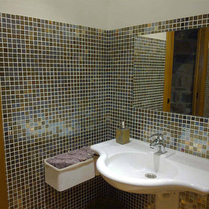 Cocktail Kir Royal Glass Mosaic Pool Tile - Stone and Tile Projects 