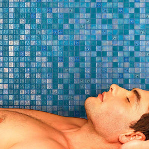 Topping Drops Glass Mosaic Pool Tile - Stone and Tile Projects 