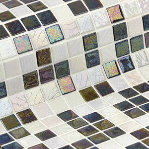 Cocktail Manhattan Glass Mosaic Pool Tile - Stone and Tile Projects 