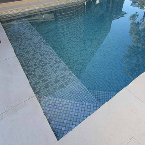 Iris Stone Glass Mosaic Pool Tile - Stone and Tile Projects 