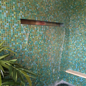 Topping Kiwi Glass Mosaic Pool Tile