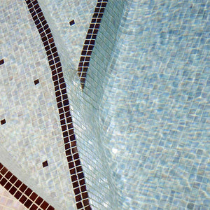Iris Nacar Glass Mosaic Pool Tile - Stone and Tile Projects 