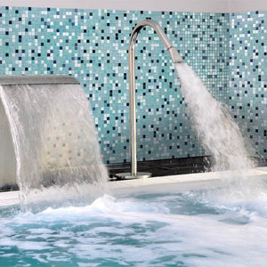 Cocktail Caipirinha Glass Mosaic Pool Tile - Stone and Tile Projects 