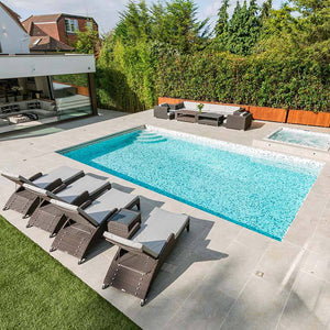 Cocktail Mojito Glass Mosaic Pool Tile - Stone and Tile Projects 