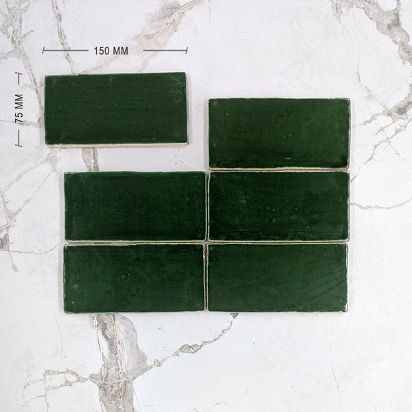 Verde Cobra Moroccan Porcelain 150x75 Dimension