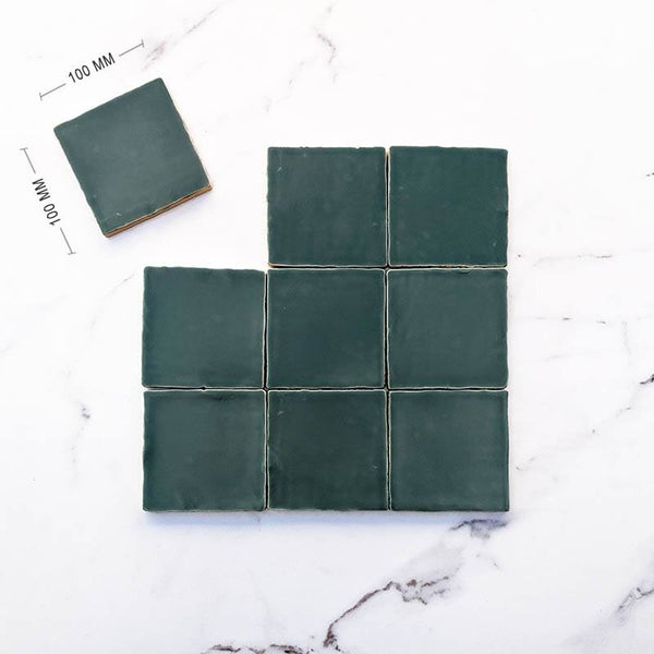 Verde Militare Matt Moroccan Porcelain 100x100 Dimension