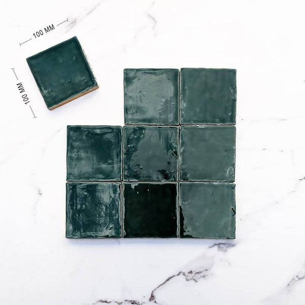 Verde Militare Moroccan Porcelain 100x100 Dimension