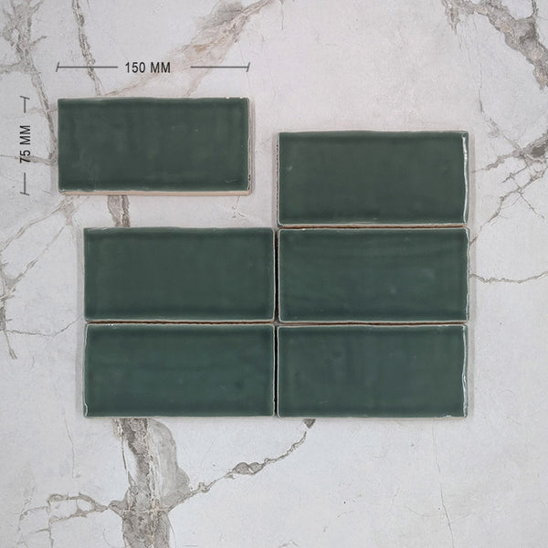 Verde Militare Moroccan Porcelain 150x75 Dimension