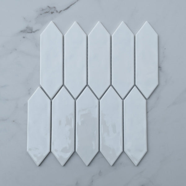 White Picket Porcelain Mosaic