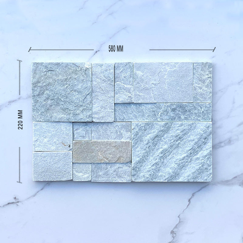 Modular White Quartzite Cladding