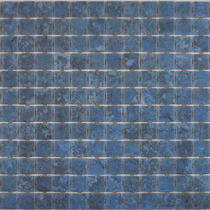 Zen Blue Stone Glass Mosaic Pool Tile