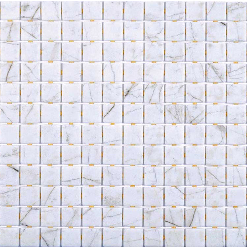 Zen Carrara Glass Mosaic Pool Tile