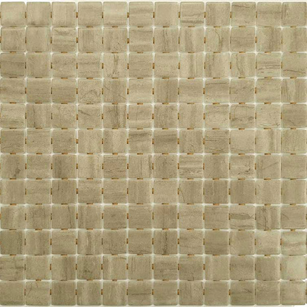 Zen Creamstone Glass Mosaic Pool Tile