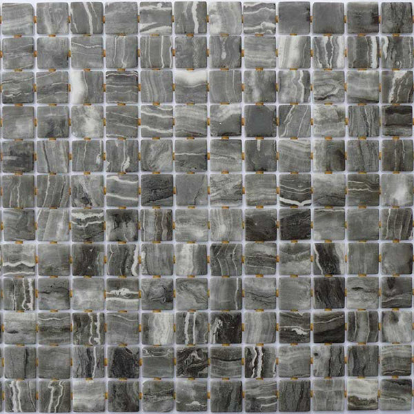 Zen Tigrato Glass Mosaic Pool Tile