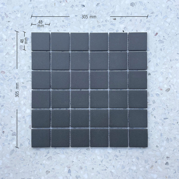 Cagliari Dark Grey Full Bodied Porcelain Mosaic