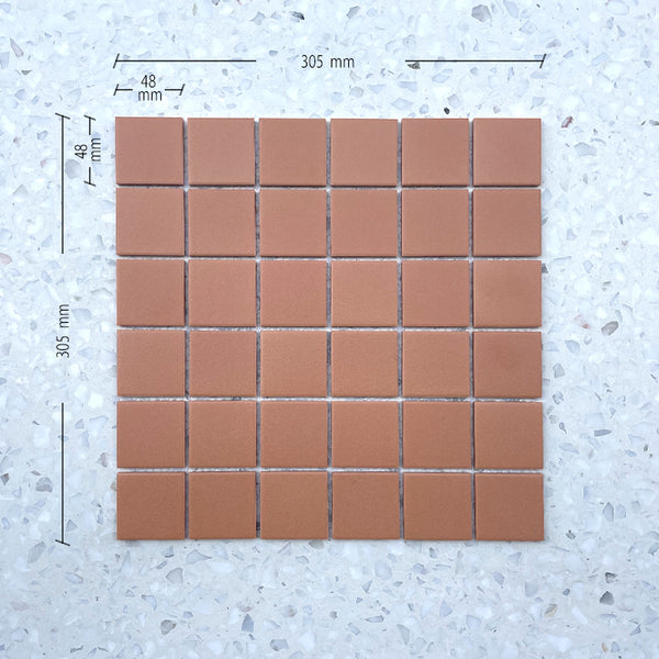 Cagliari Terracotta Full Bodied Porcelain Mosaic