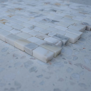 Calacatta Gold Mini Bricks Marble Mosaic