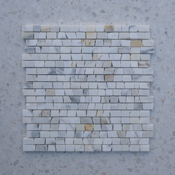 Calacatta Gold Mini Bricks Marble Mosaic