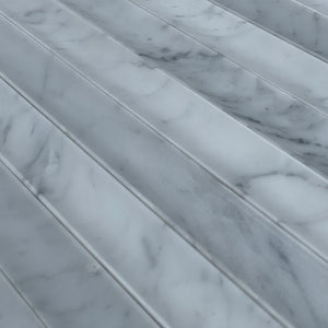 Carrara Bianco Marble Concave Flute Plus