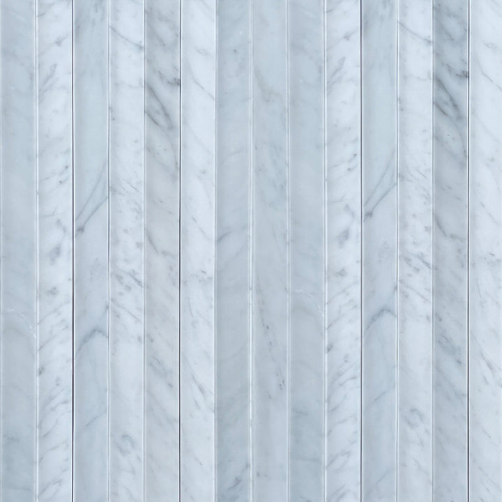 Carrara Bianco Marble Concave Flute Plus