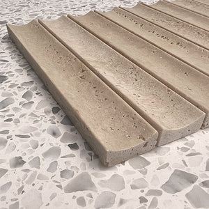 Chiaro Concave Travertine Mosaic