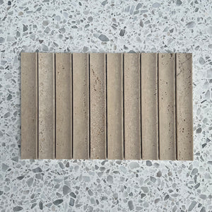 Chiaro Concave Travertine Mosaic