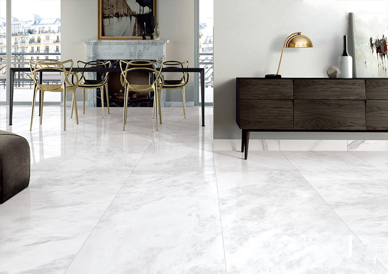 Elba Bianco Porcelain | Buy Marble-look Porcelain Floor Tiles – Stone ...