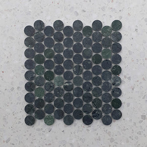 Empero Green Penny Round Marble Mosaic