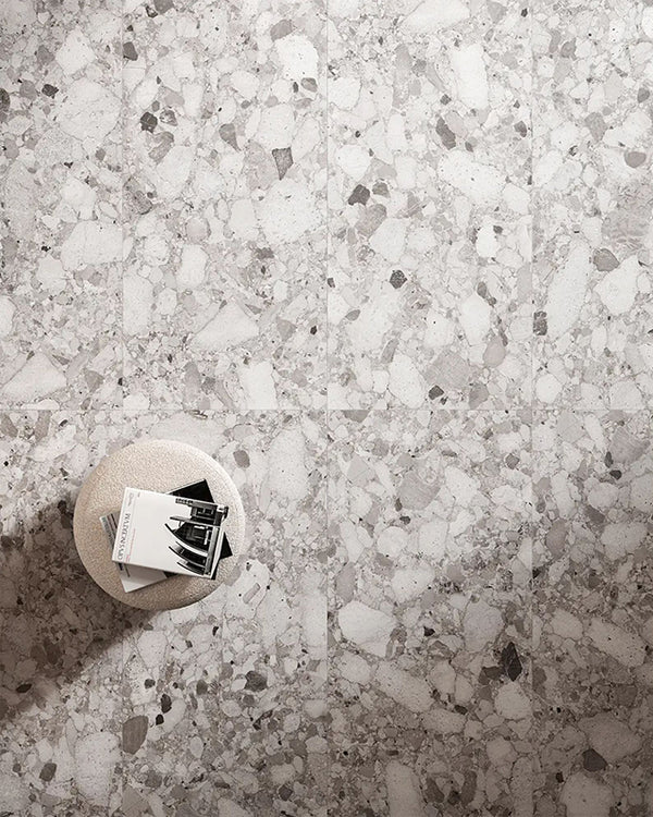 Genoa Grey Coarse Grain Terrazzo Porcelain