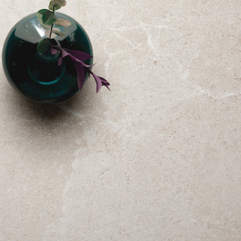beige colour limestone-look porcelain floor tiles