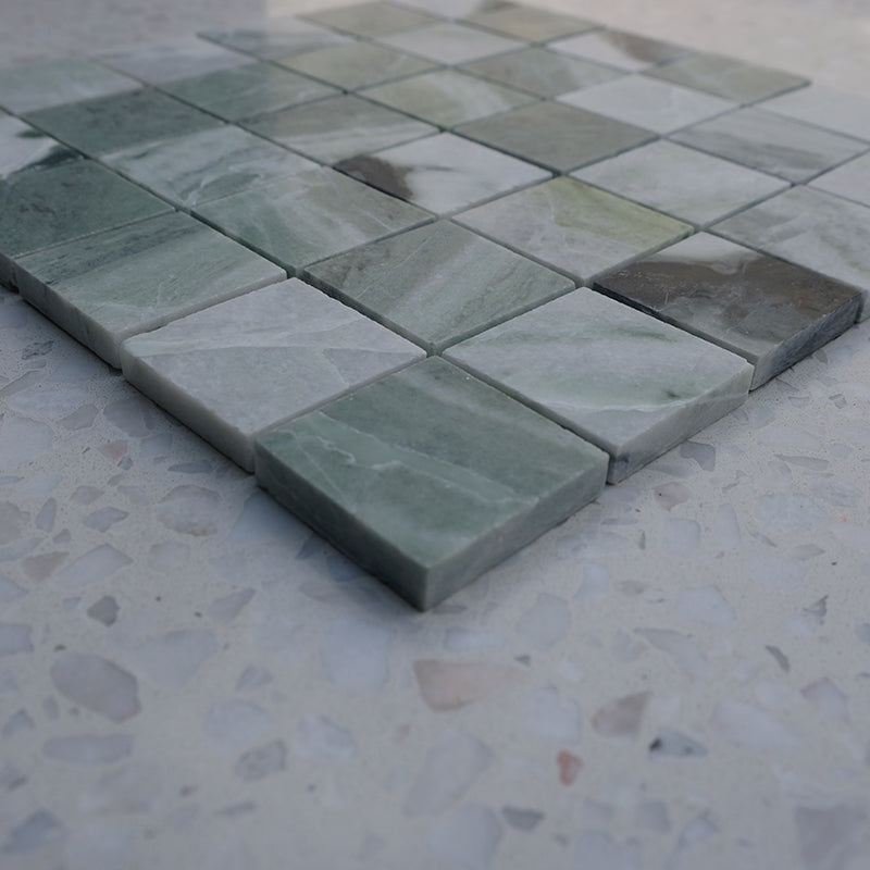 Irish Jade Stacked Marble Mosaic