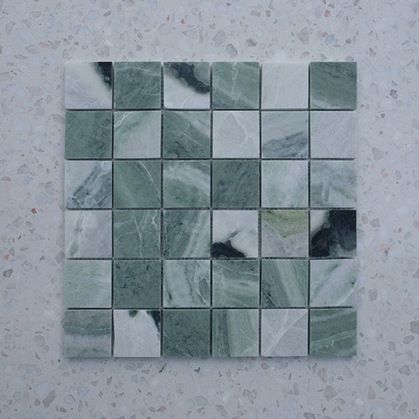 Irish Jade Stacked Marble Mosaic