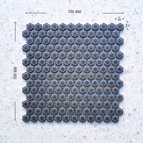 Mini Steel Hexagon Mosaic