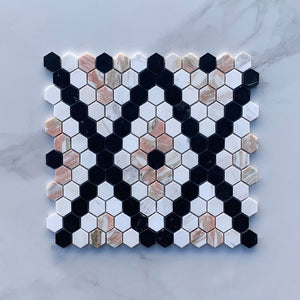 Blush Hexagon Mosaic Dia 25
