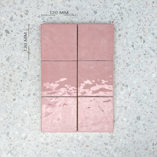 Cass Blush Pink Handmade Ceramic 120x120