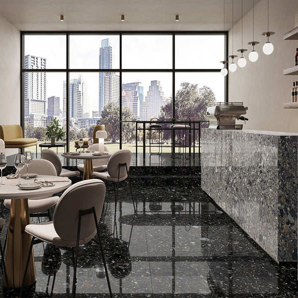 Scuro Deep Italian Terrazzo Porcelain