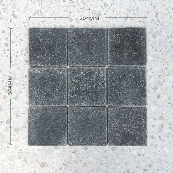 Square Cemento Black Marble Mosaic